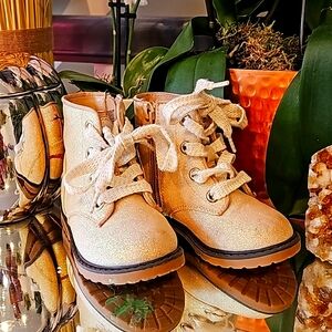 Glitter combat boots